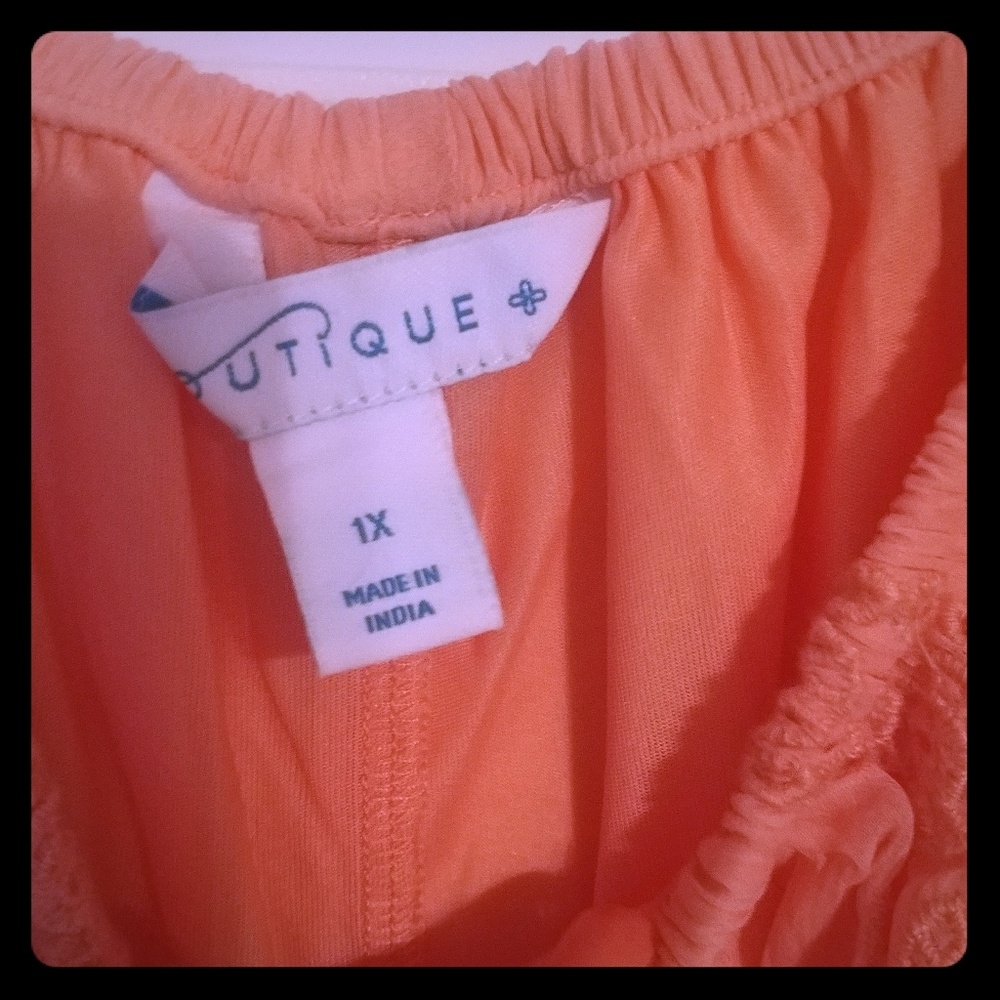 1X coral shirt